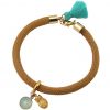 Gemshine - Damen - Armband - Vergoldet - Edelstein - Aqua Chalcedon - Eule - Grün - Braun – Bild 4