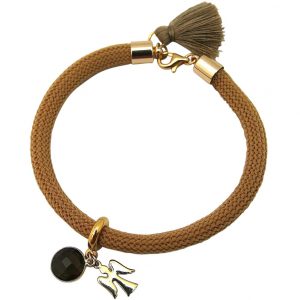 Gemshine - Damen - Armband - Vergoldet - Edelstein - Rauchquarz - Engel - Braun