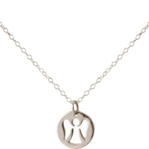 Gemshine - Damen - Halskette - Anhänger - 925 Silber - ENGEL - 1,2 cm