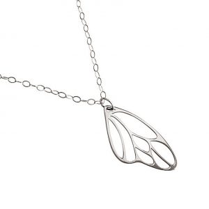 Gemshine - Damen - Halskette - Anhänger - 925 Silber - Schmetterling Flügel - 4 cm