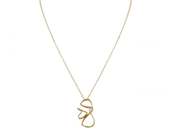 Gemshine - Damen - Halskette - Anhänger - 925 Silber - Vergoldet - LEAVES - Lotus Blätter - YOGA – Bild 4