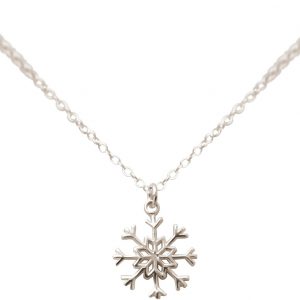 Gemshine - Damen - Halskette - Anhänger - SCHNEEFLOCKE - 925 Silber - 1,5 cm
