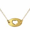 Gemshine - Damen - Halskette - Anhänger - WISHES - Herz - Gold - 47 cm
