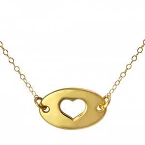 Gemshine - Damen - Halskette - Anhänger - WISHES - Herz - Gold - 47 cm