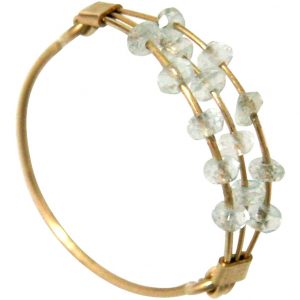 Gemshine - Damen - Ring - Vergoldet - Aquamarin - Blau, Ringgröße:56 (17.8)