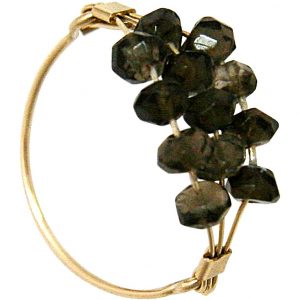 Gemshine - Damen - Ring - Vergoldet - Rauchquarz - Braun, Ringgröße:50 (15.9)