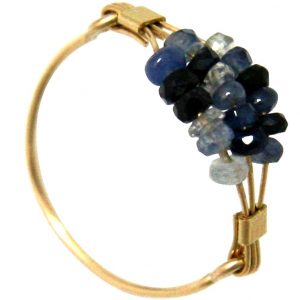 Gemshine - Damen - Ring - Vergoldet - Saphir - Blau, Ringgröße:62 (19.7)