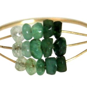 Gemshine - Damen - Ring - Vergoldet - Smaragd - Grün, Ringgröße:56 (17.8)