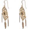 Gemshine - Traumfänger Ohrringe - Rose Vergoldet - Boho - Feder - 7 cm – Bild 3