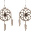 Gemshine - Traumfänger Ohrringe - Versilbert - Boho - Feder - 7 cm