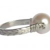 Gemshine - Damen - Ring - Spannring - 925 Silber - Zuchtperle - Weiß - 8mm, Ringgröße:59 (18.8) – Bild 4