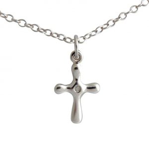 Gemshine - Damen - Halskette - Diamant - 925 Silber - Kreuz