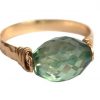 Gemshine - Damen - Ring - Spannring - Vergoldet - Amethyst - Grün, Ringgröße:56 (17.8)