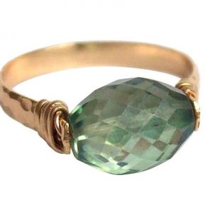 Gemshine - Damen - Ring - Spannring - Vergoldet - Amethyst - Grün, Ringgröße:56 (17.8)