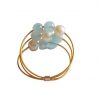 Gemshine - Damen - Ring - Vergoldet - Aquamarin - Perlen - Blau - Weiß, Ringgröße:62 (19.7) – Bild 3