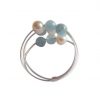 Gemshine - Damen - Ring - 925 Silber - Aquamarin - Perlen - Blau - Weiß, Ringgröße:50 (15.9) – Bild 3