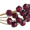 Gemshine - Damen - Ring - Vergoldet - Granat - Dunkelrot, Ringgröße:61 (19.4)