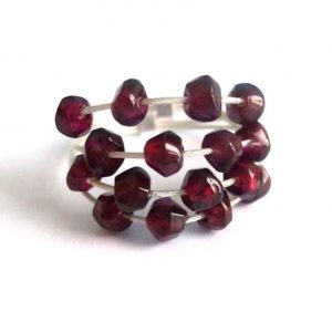 Gemshine - Damen - Ring - 925 Silber - Granat - Dunkelrot, Ringgröße:62 (19.7)