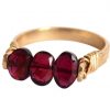 Gemshine - Damen - Ring - Spannring - Vergoldet - Granat - Dunkelrot, Ringgröße:56 (17.8) – Bild 3