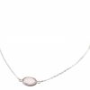 Gemshine - Damen - Halskette - 925 Silber - Rosenquarz - Mondstein - Rosa - Weiss - 45 cm