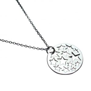 Gemshine - Damen - Halskette - Anhänger - 925 Silber - Sternen Konstellation - 2,5 cm