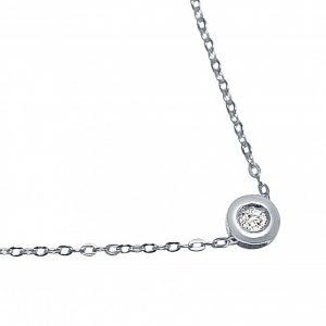 Gemshine - Damen - Halskette - Anhänger - 0,05 Karat - Diamant - 925er Sterling Silber - 42 cm
