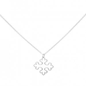 Gemshine - Damen - Halskette - Anhänger - Kreuz - 925 Silber - 3 cm