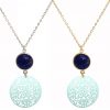 GEMSHINE Halskette mit Mandala und blauem Saphir. Anhänger aus Silber, vergoldet oder rose an 45cm Kette. Made in Madrid / Spanien. Im edlen Geschenketui geliefert. – Bild 4