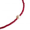Gemshine - Damen - Halskette - Vergoldet - Rubin - Rot - Perle - Weiß - 45 cm – Bild 3