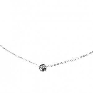 Gemshine - Damen - Halskette - 0,03 Karat Diamant - 925er Sterling Silber - 42 cm