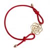Gemshine - Damen - Armband - KNOTS Art Deco Blume - Rose - Vergoldet - Rot - Größenverstellbar – Bild 4