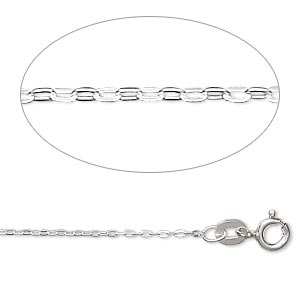 GEMSHINE 925 Silber Halskette. 1 mm Ankerkette im klassischen Design mit Längen von 40 bis 61 cm
