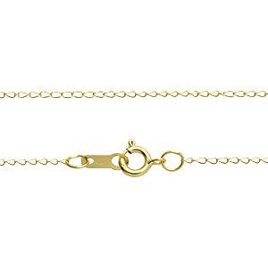 GEMSHINE 14k 585 Gold Halskette. 0,9 mm Ankerkette im klassischen Design mit Längen von 40 bis 76 cm, Ketten Länge:40