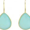 Gemshine - Damen - Ohrringe - 925 Silber - Vergoldet - Chalzedon - Grün - CANDY - Tropfen - 3,5 cm – Bild 3
