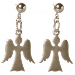 Gemshine - Damen - Kinder - Ohrringe - 925 Silber - Engel - 2 cm