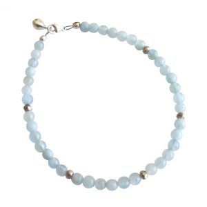 Gemshine Aquamarin Armband in 925 Silber - Handgemacht in München / Deutschland. Im eleganten Geschenketui geliefert.