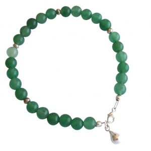 Gemshine - Damen - Armband - Aventurin - Grün - 925 Silber - 6 mm