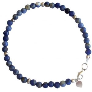 Gemshine - Damen - Armband - Lapis Lazuli - Blau - 925 Silber - 4 mm