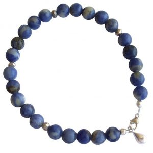 Gemshine - Damen - Armband - Lapis Lazuli - Blau - 925 Silber - 6 mm