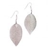 Gemshine - Damen - Ohrringe - 925 Sterling Silber - Blatt - Rose - Natur - 7 cm – Bild 3