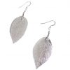 Gemshine - Damen - Ohrringe - 925 Sterling Silber - Blatt - Rose - Natur - 7 cm – Bild 4