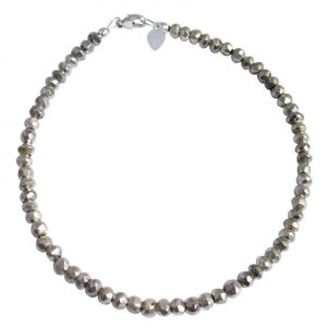 Gemshine - Damen - Armband - Pyrit - 925 Silber - Facettiert