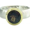 Gemshine - Damen - Ring - Silber 925 - Vergoldet - Rauchquarz - Braun, Ringgröße:57 (18.1)