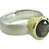 Gemshine - Damen - Ring - Silber 925 - Vergoldet - Rauchquarz - Braun, Ringgröße:57 (18.1) – Bild 3