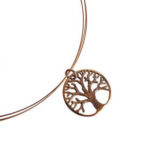 Gemshine - Damen - Halskette - Anhänger - LEBENSBAUM - Bronze - 2,2 cm