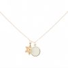 Gemshine - Damen - Halskette - Anhänger - SCHNEEFLOCKE - 925 Silber Vergoldet - Chalcedon - Meeresgrün - 45 cm – Bild 4