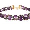 Gemshine - Damen - Halskette - Collier - Amethyst - Perlen - Vergoldet - Violett - Lila
