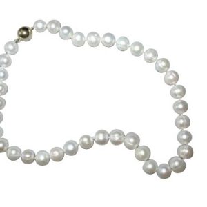 Gemshine - Halskette - Collier - Vergoldet - Zuchtperlen - Weiß - 45 cm