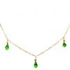 Gemshine - Damen - Halskette  - Vergoldet - Peridot - Tropfen - Facettiert - Grün - 50 cm - Längenverstellbar