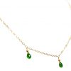 Gemshine - Damen - Halskette  - Vergoldet - Peridot - Tropfen - Facettiert - Grün - 50 cm - Längenverstellbar – Bild 3